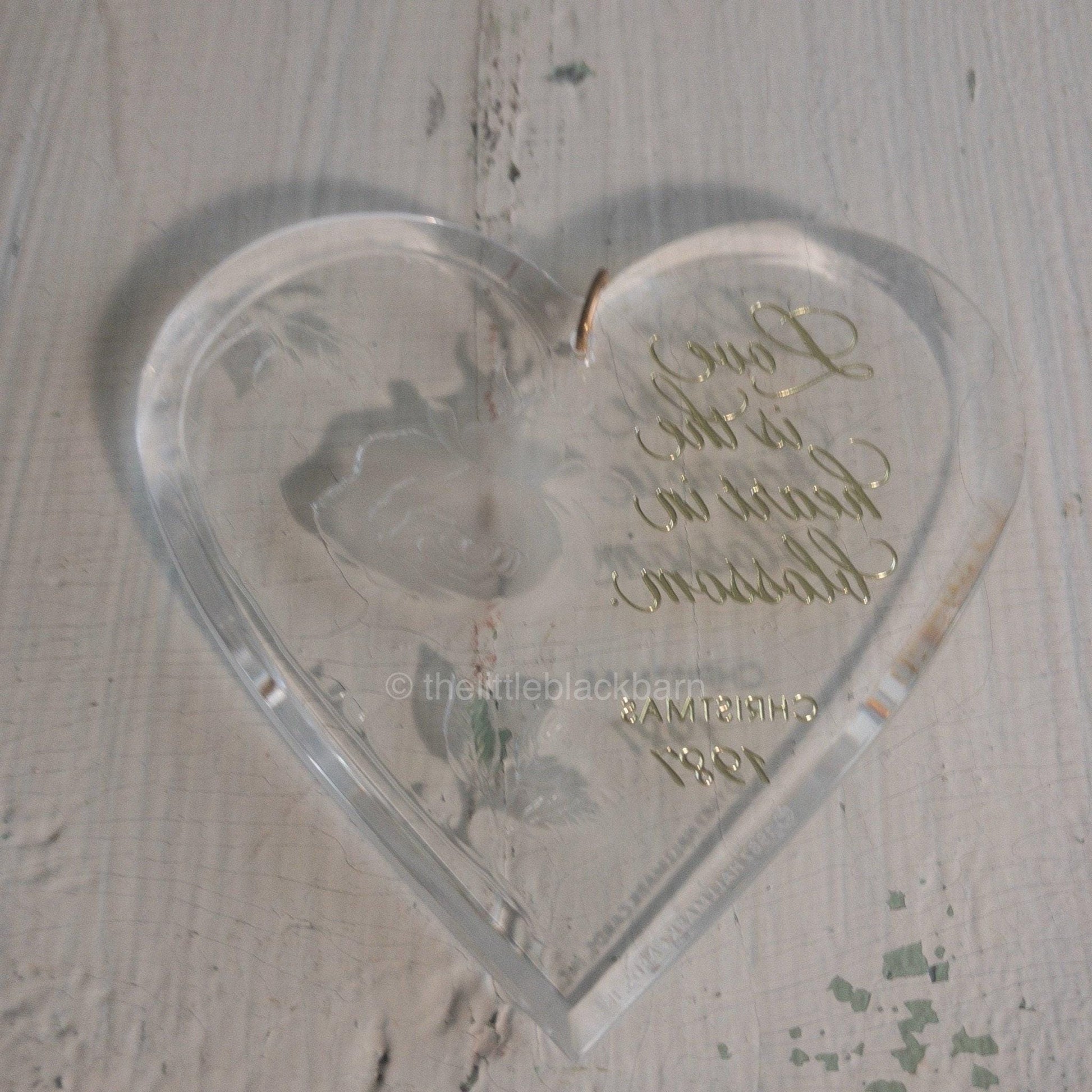 Hallmark, Heart In Blossom, Dated 1987,  Acrylic Keepsake Ornament, QX3727*