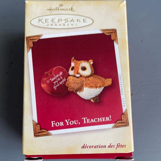 Hallmark for you teacher dated 2005 Keepsake Ornament QXG4315