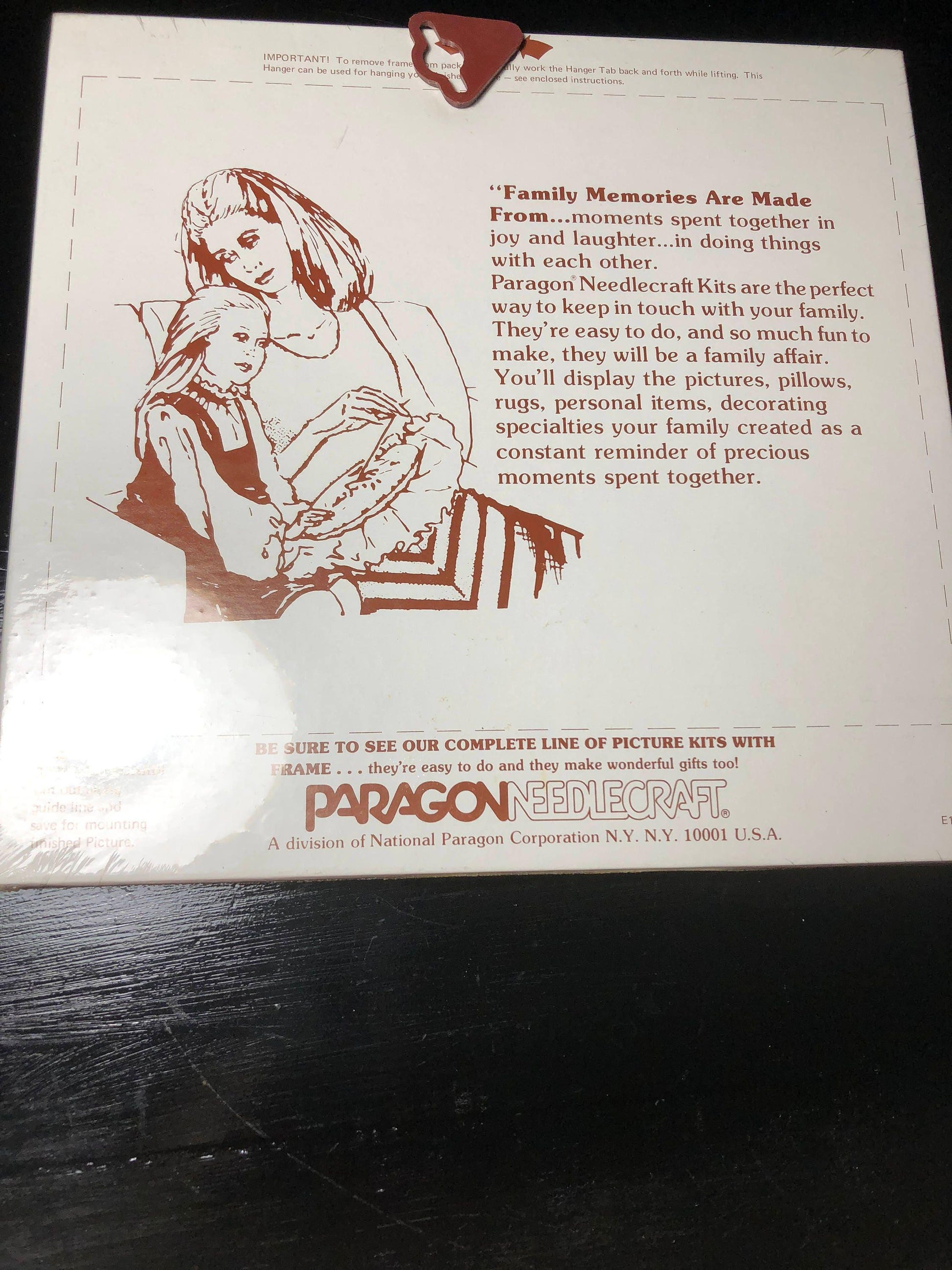 Paragon Needlecraft, The Railroad Depot, Etching in Floss Kit, includes 8 by 10 Frame and Floss, Vintage 1980, Counted Cross Stitch Kit