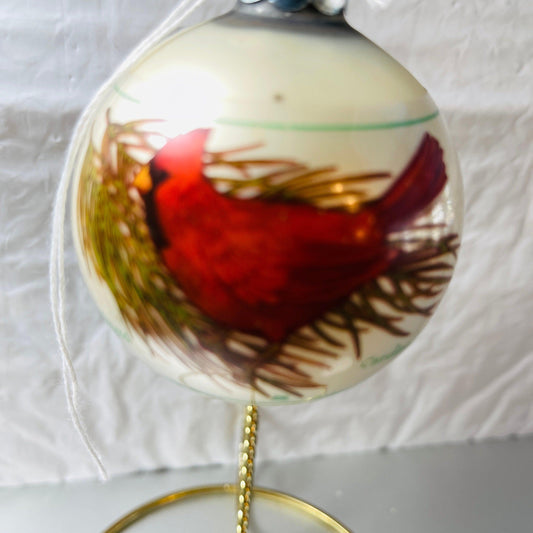 Hallmark, Cardinal, Vintage 1976, Glass Ball, Christmas Ornament, QX2051