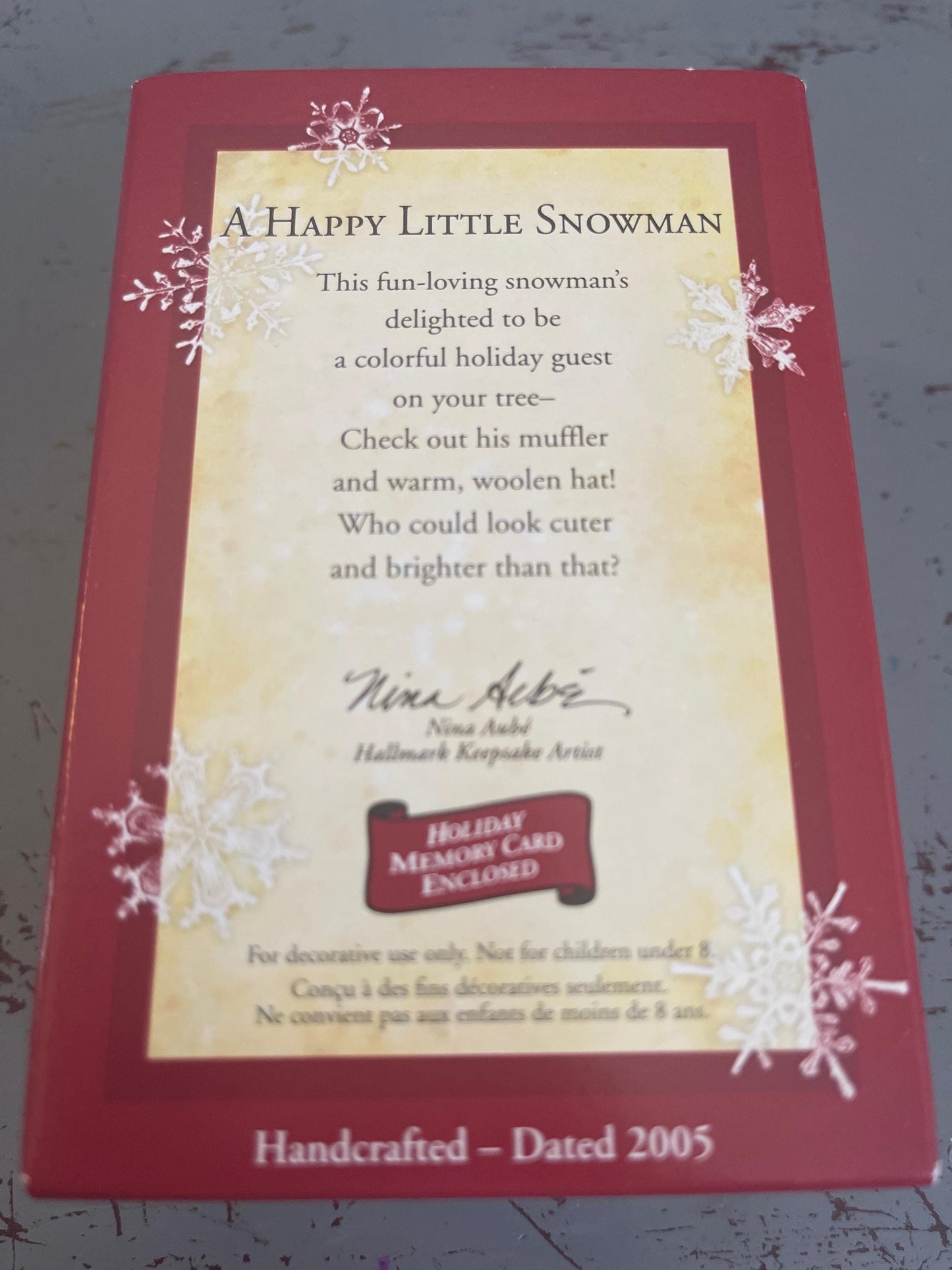 Hallmark A Happy Little Snowman Keepsake Ornament PR3570