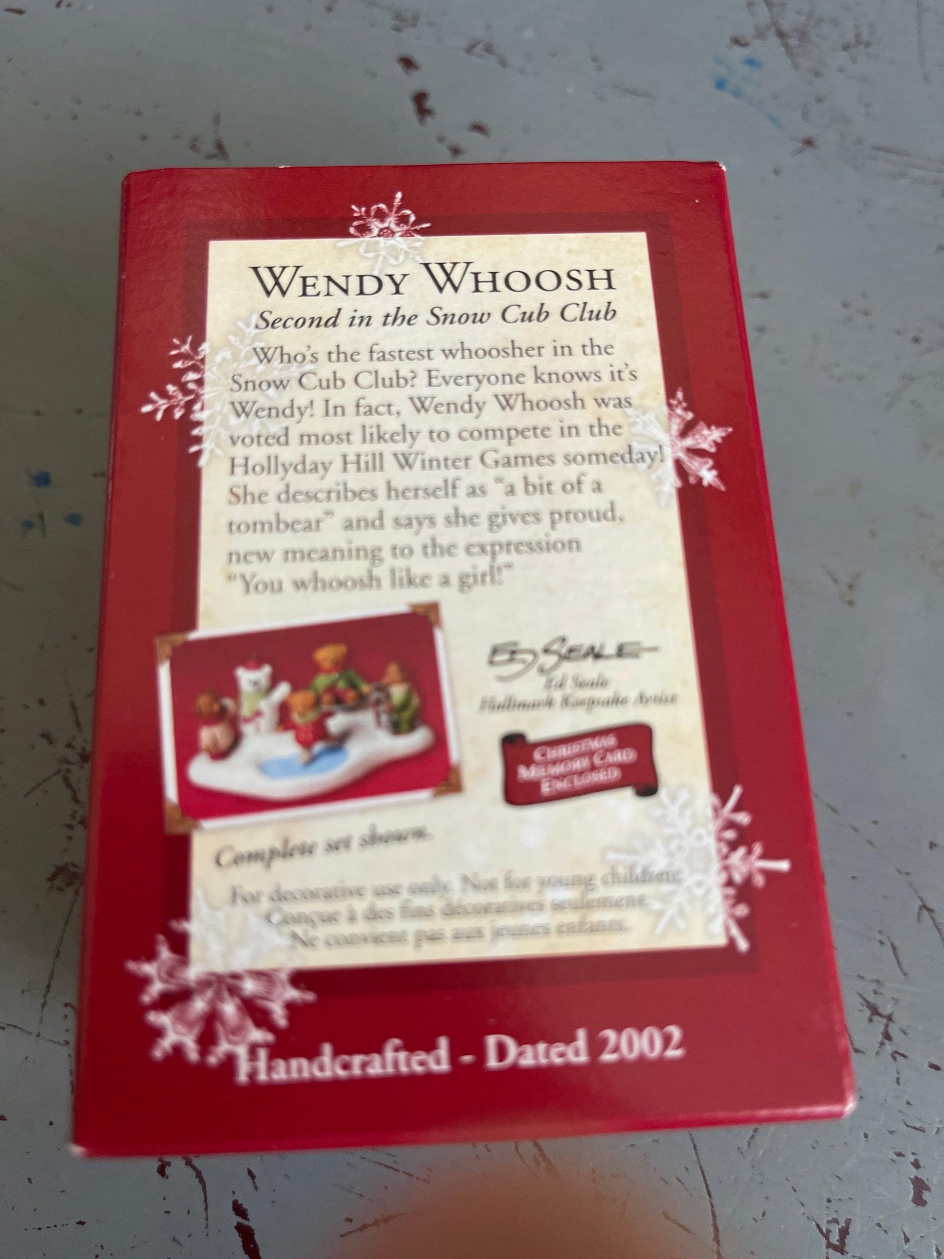 Hallmark Wendy Whoosh Second in the Snow Cub Club Collection Keepsake Ornament QRP4626