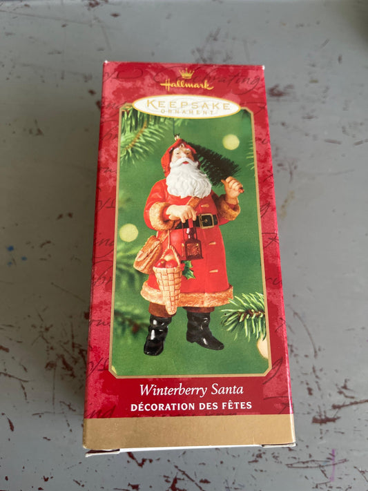 Hallmark Winterberry Santa 2000 Keepsake Ornament QXI4331