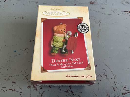 Hallmark Dexter NextThird in the Snow Cub Club Collection 2002.Keepsake Ornament.QRP4633.