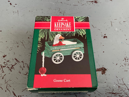 Hallmark Goose Cart 1990.Keepsake Ornament.QX523-6