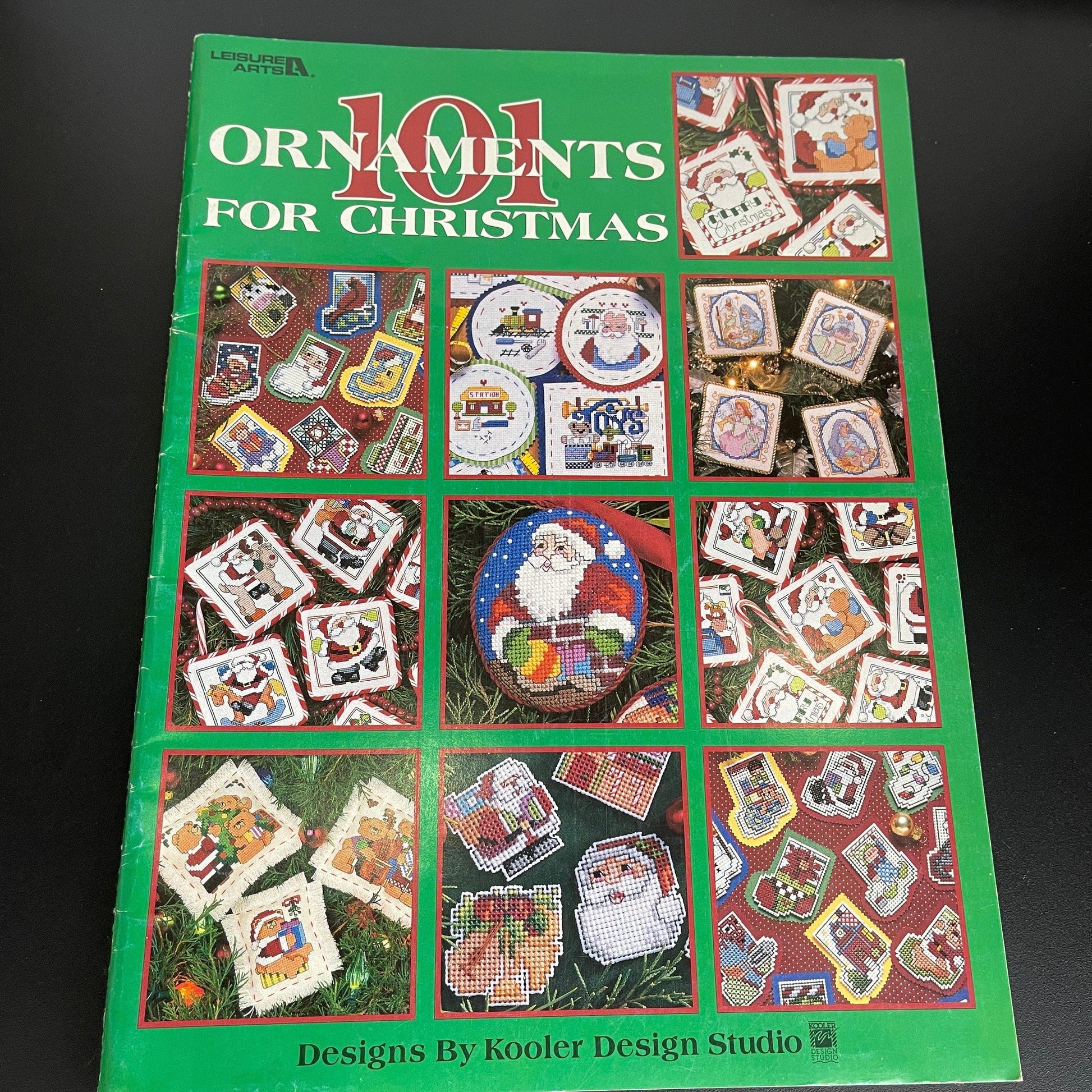 Leisure Arts 101 Ornaments for Christmas designs by Kooler design studio leaflet 3016 Vintage 1998 counted cross stitch chart booklet