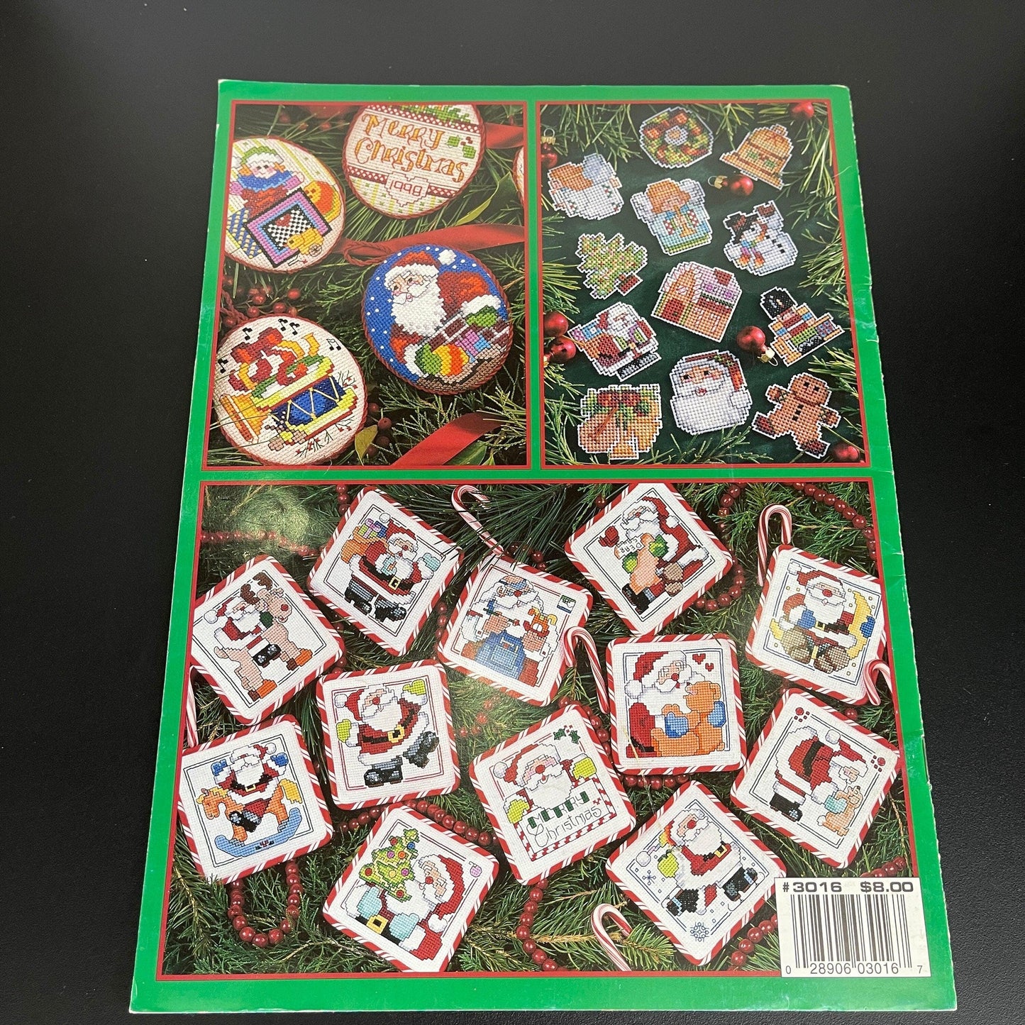 Leisure Arts 101 Ornaments for Christmas designs by Kooler design studio leaflet 3016 Vintage 1998 counted cross stitch chart booklet