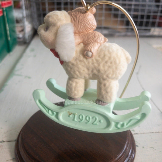 Hallmark, A Child's Christmas, Granddaughter,Dated 1992, Keepsake Ornament, QX4574* *Rocking Horse, Dated 1992, Keepsake Ornament,