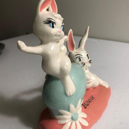 Bunny,  Holland Mold Figurine, Vintage Collectible Porcelain, Easter Decor