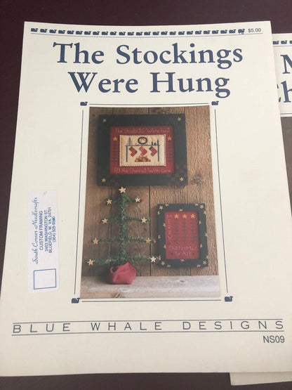 Blue Whale Designs, Set to 3, The Stockings Were Hung, Merry Christmas, Christmas in the Valley, Vintage 1994-95, Cross Stitch Patterns