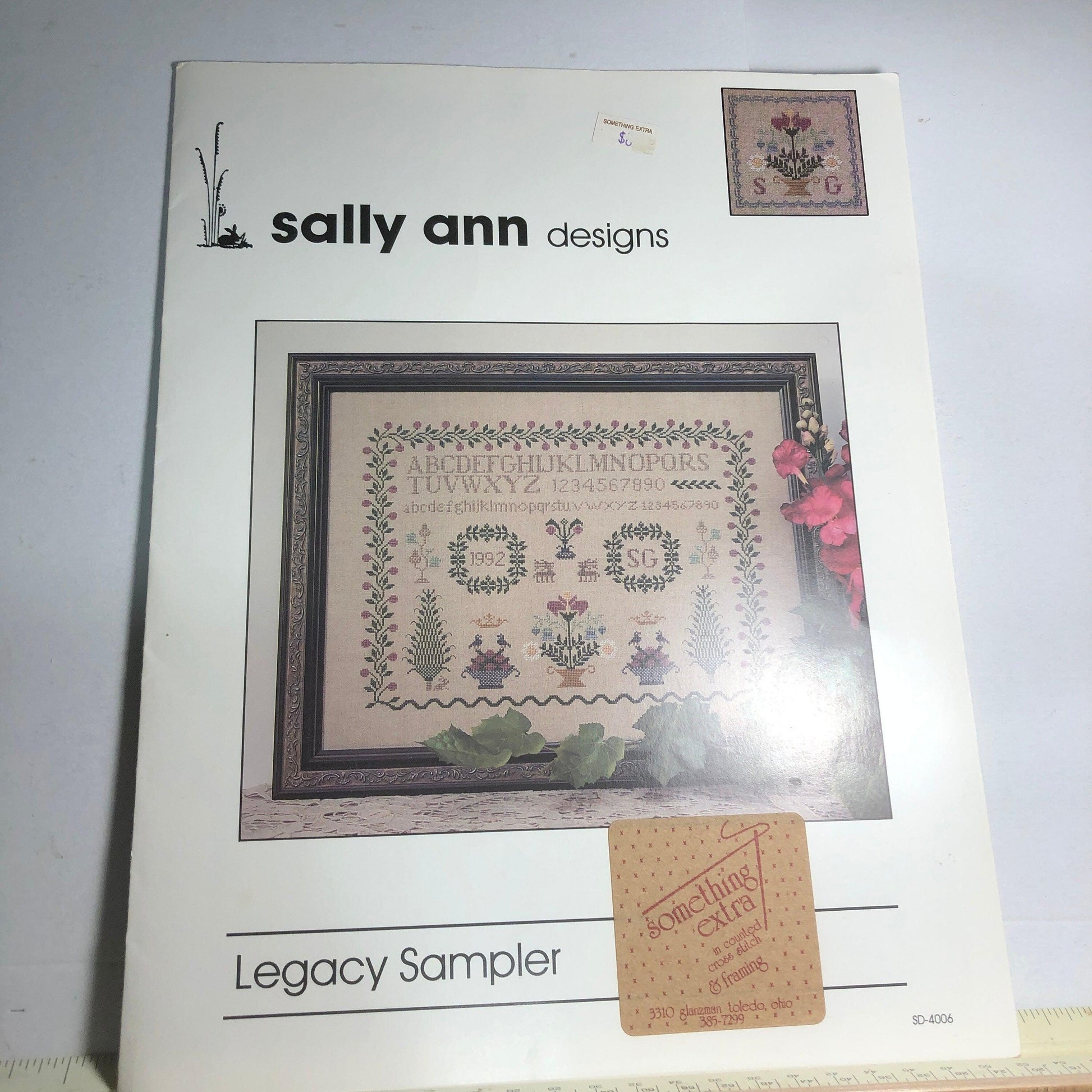 Sally Ann Designs, Legacy Sampler, Vintage 1992 Counted Cross Stitch Chart*