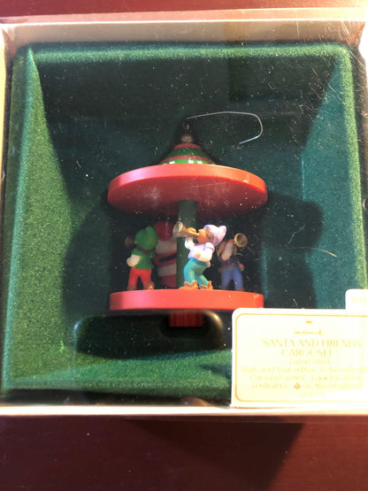 Hallmark, Carousel #6, Santa and Friends, Dated 1983, Keepsake, Ornament, QX4019*