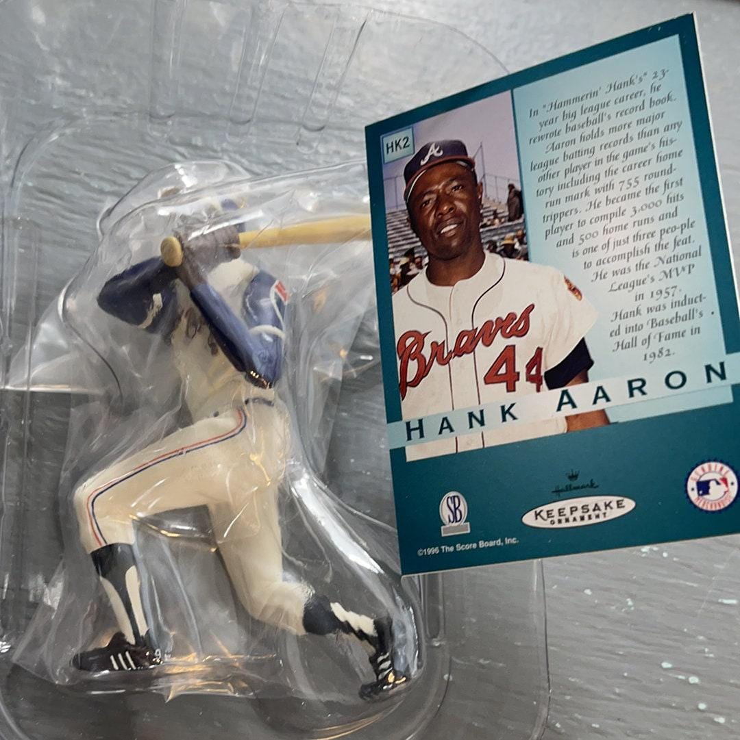 Hallmark, At the Ballpark #2 - HANK AARON, Dated 1997, Keepsake Ornament, QXI6152