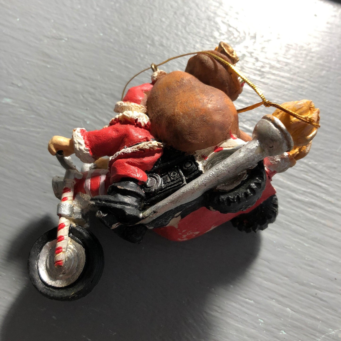 Motorcycle, Set of 5, Santa, Christmas, Themed Ornaments