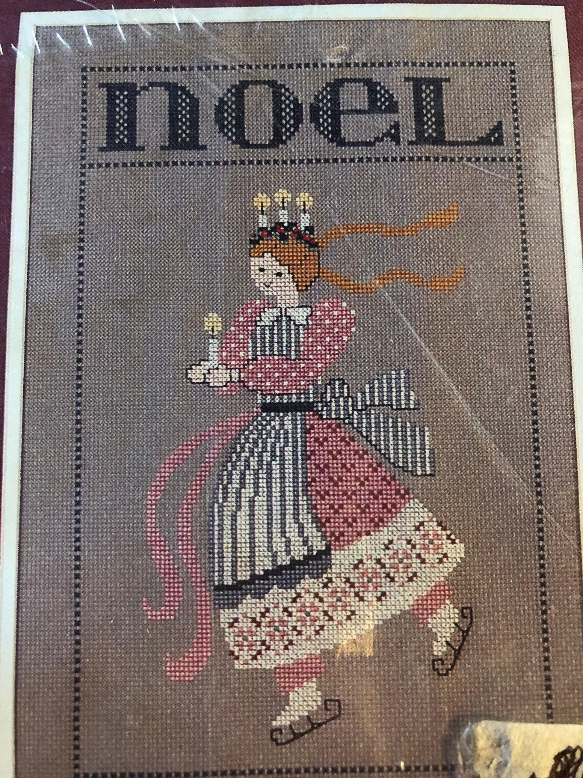 Astor Place, Noel, Skating Angel, Vintage 1987, Counted Cross Stitch Pattern