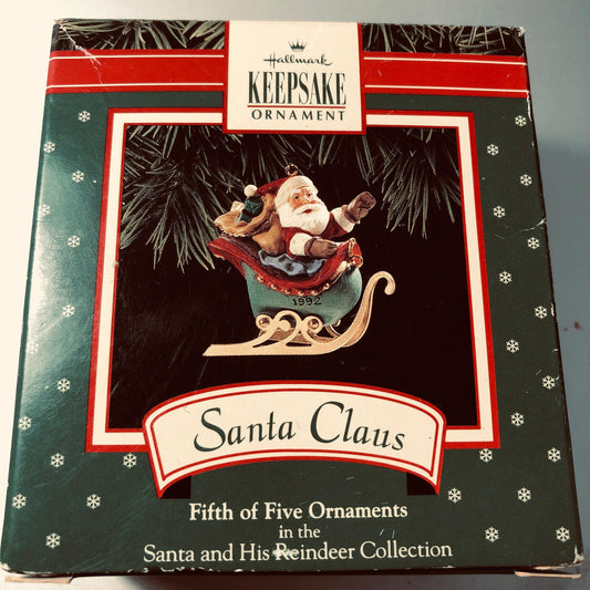 Hallmark, Santa Claus, Dated 1992, Keepsake Ornament, XPR9739, 5th Of 5