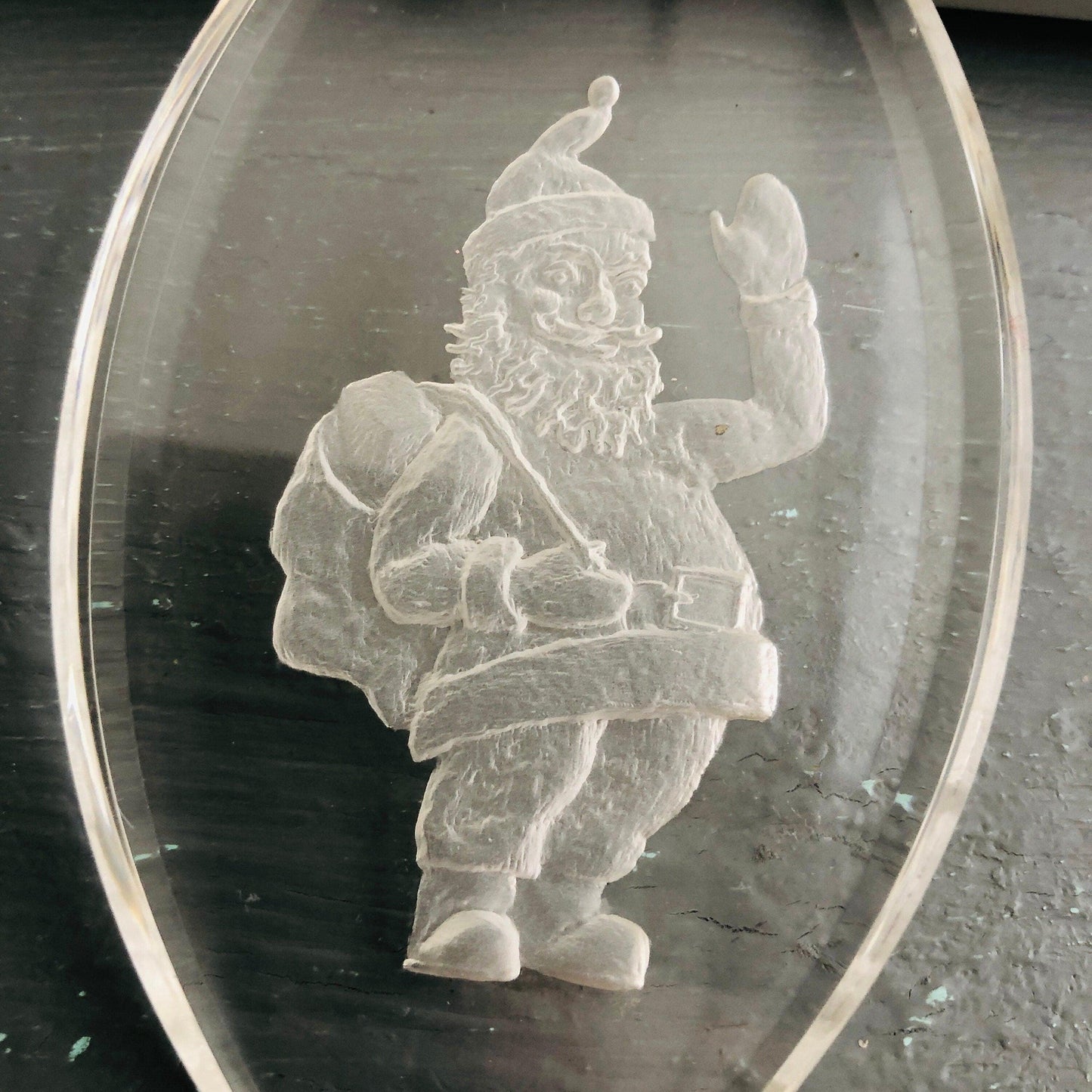 A Medley of Carols, Santa Claus, Acrylic Vintage 1976 Ornament