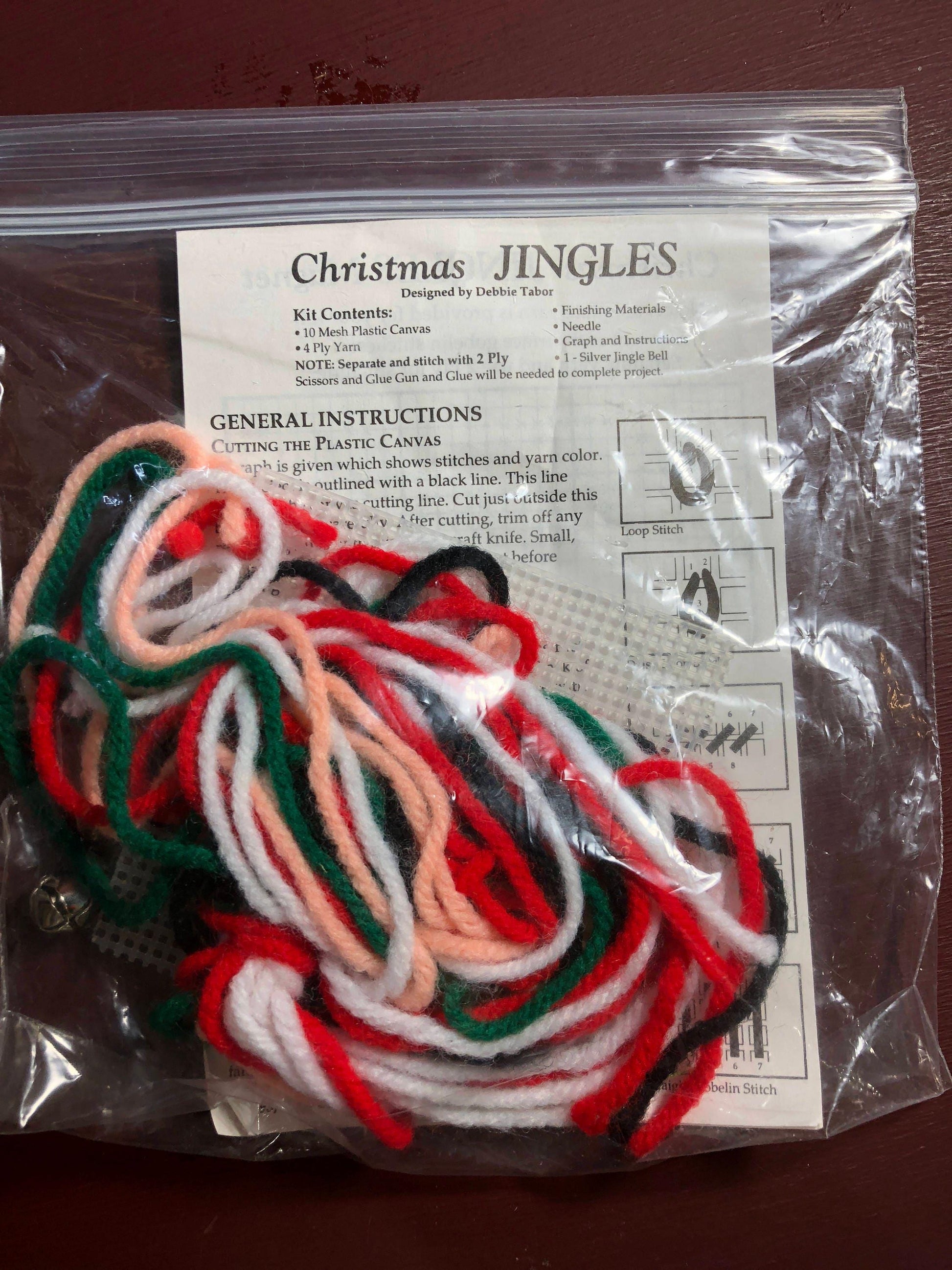 Christmas Jingles Vintage 10 Mesh Plastic Canvas Kit