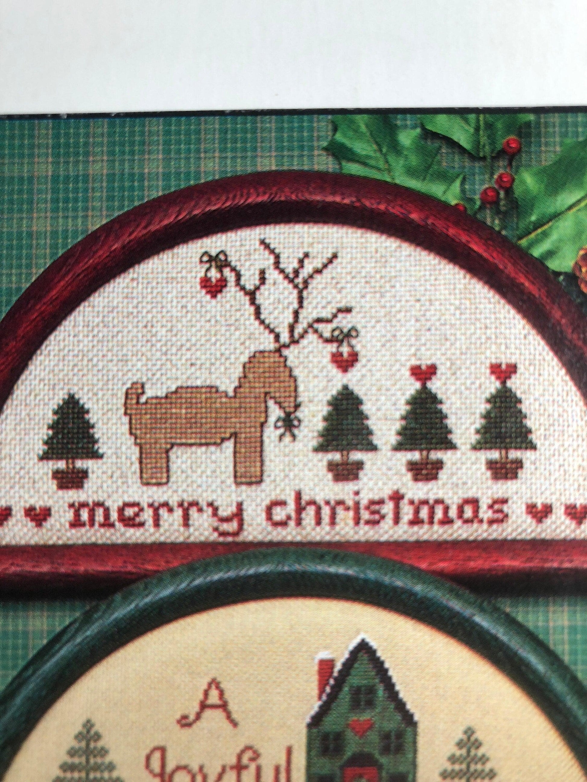 The Need&#39;l Love Company, Deer Santa, Designed by, Renee Nanneman, Vintage 1986, Counted Cross Stitch, Pattern Book