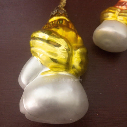 Pair of Angels,  Big and small, Blown Glass Ornaments