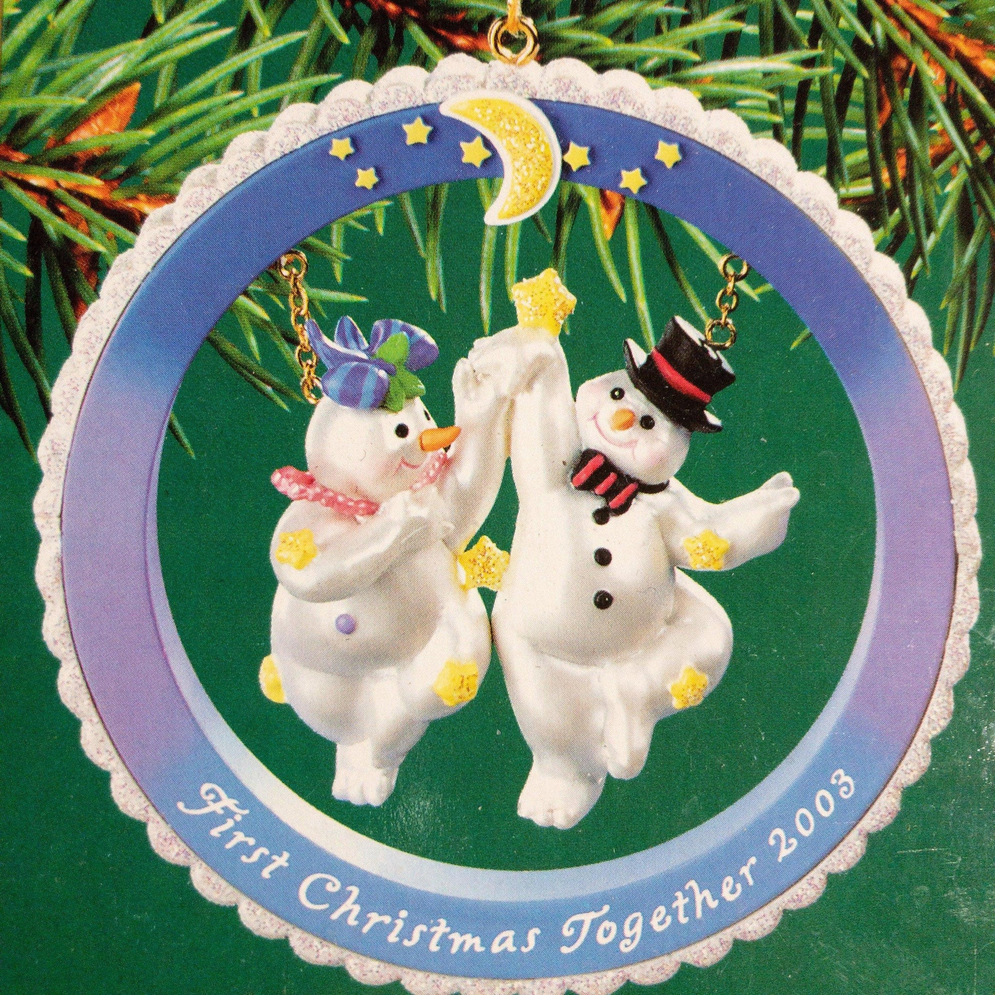 Carlton, First Christmas Together, Dated 2003, Heirloom Collection Ornament