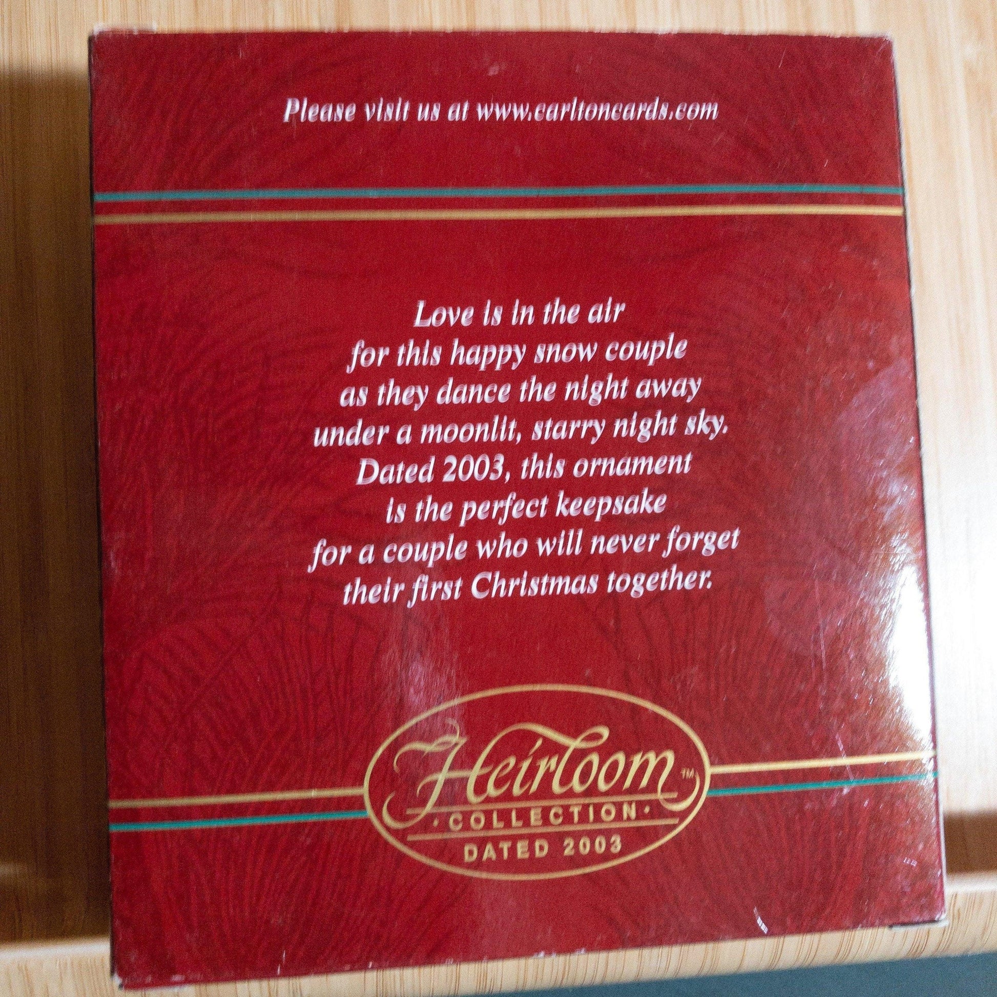 Carlton, First Christmas Together, Dated 2003, Heirloom Collection Ornament