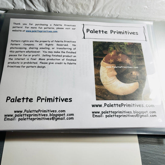 Palette Primitives, Cresent Moon Santa, Sewing Design Pattern