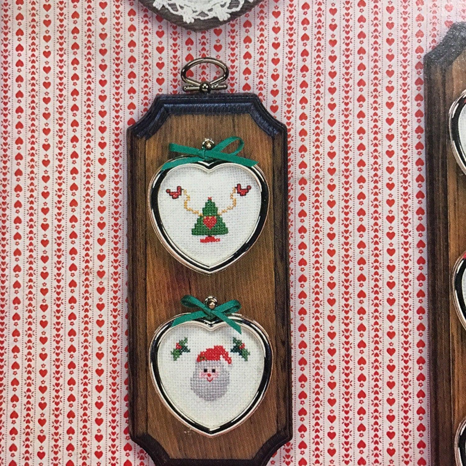 Christmas Mini-Hearts by Kathy Stopczynski for counted cross stitch, vintage hard to find