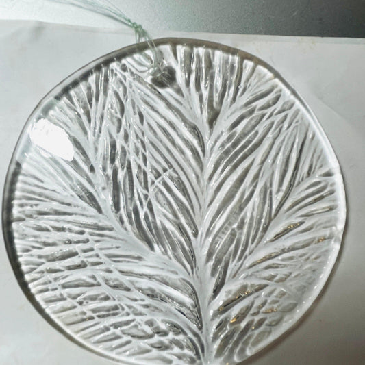 Clear Glass Fern Ornament