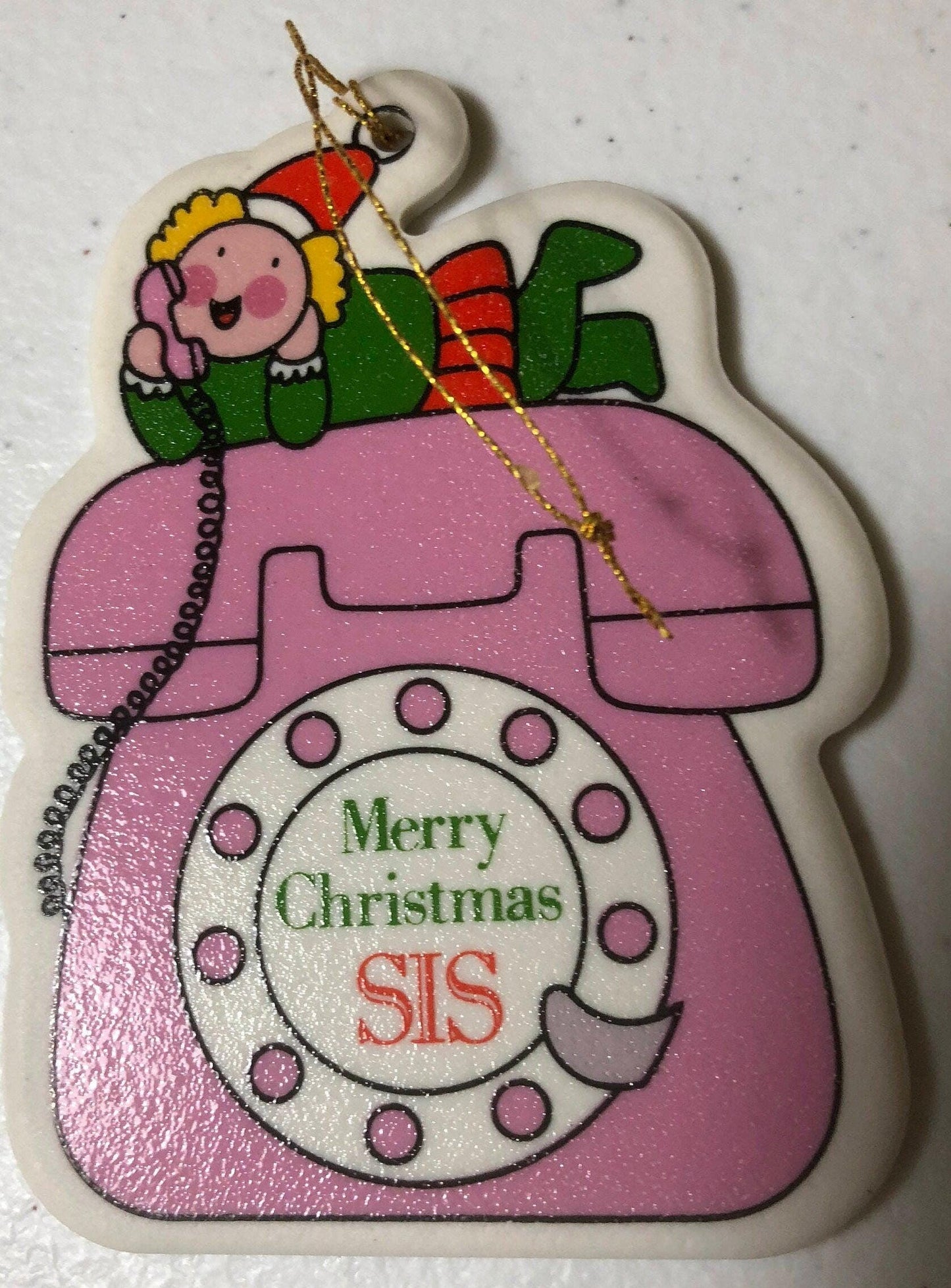 Merry Christmas &quot;SIS&quot; Avon Gift Collection, Vintage, Christmas Tree Ornament