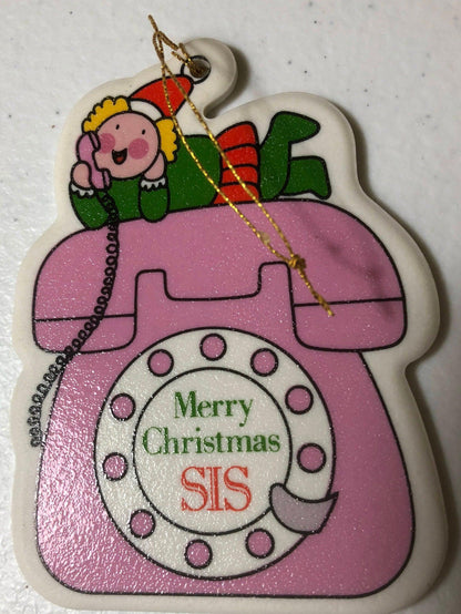 Merry Christmas &quot;SIS&quot; Avon Gift Collection, Vintage, Christmas Tree Ornament