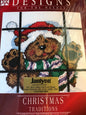 Designs for the Needle, Choice of 3, Ice Skaters, or Santa Peeking, or Teddy Bear in Window, Vintage 1998, Cross Stitch Kits*