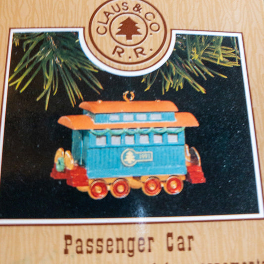 Hallmark, Claus & Co. R.R., Passenger Car, Dated 1991, Keepsake Ornament, XPR9732