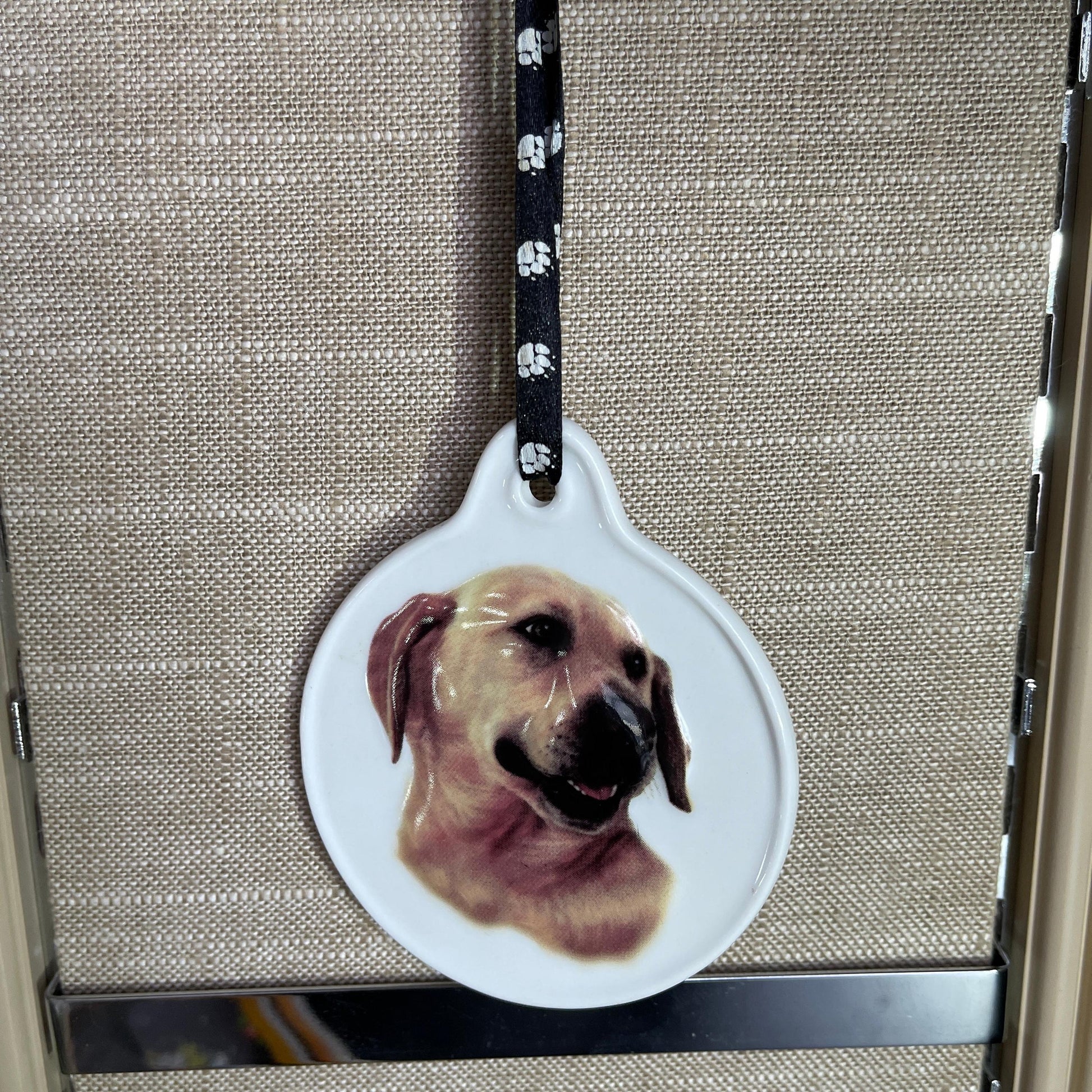 BowWowMeows Yellow Labrador Retriever vintage keepsake ornament