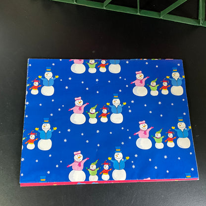 Cheerful Christmas vintage wrapping paper set of 4 sheets