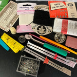 Sewing notion bargain bag of vintage supplies for needlecraft, sewing, quilting, etc. see pictures*