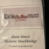 Roy Collection Main street Historic Stockbridge counted cross stitch kit 18 count AIDA 3.5 by 16.3 inches