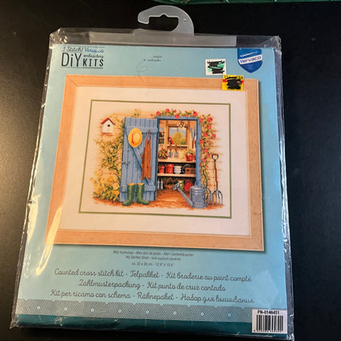 Vervaco My Garden Shed counted cross stitch kit