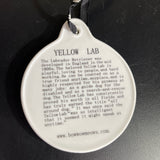 BowWowMeows Yellow Labrador Retriever vintage keepsake ornament