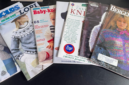 Your choice of vintage knitting and crochet softcover books see pictures and variations*