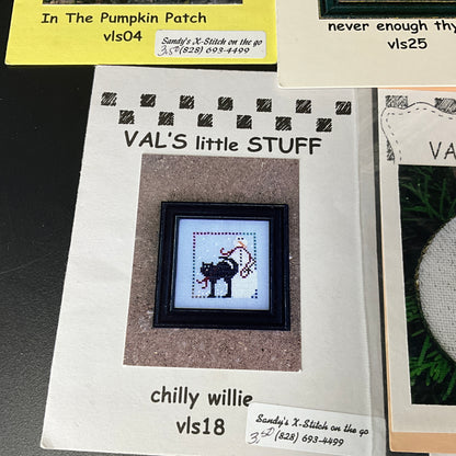 Val's little Stuff lot of 5 Cat cross stitch charts see pictures and description*
