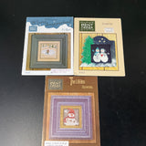 Bent Creek set of 3 winter cross stitch charts see pictures and description*