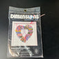 Dimensions Heart Wreath Monogram vintage 1987 counted cross stitch kit 6515