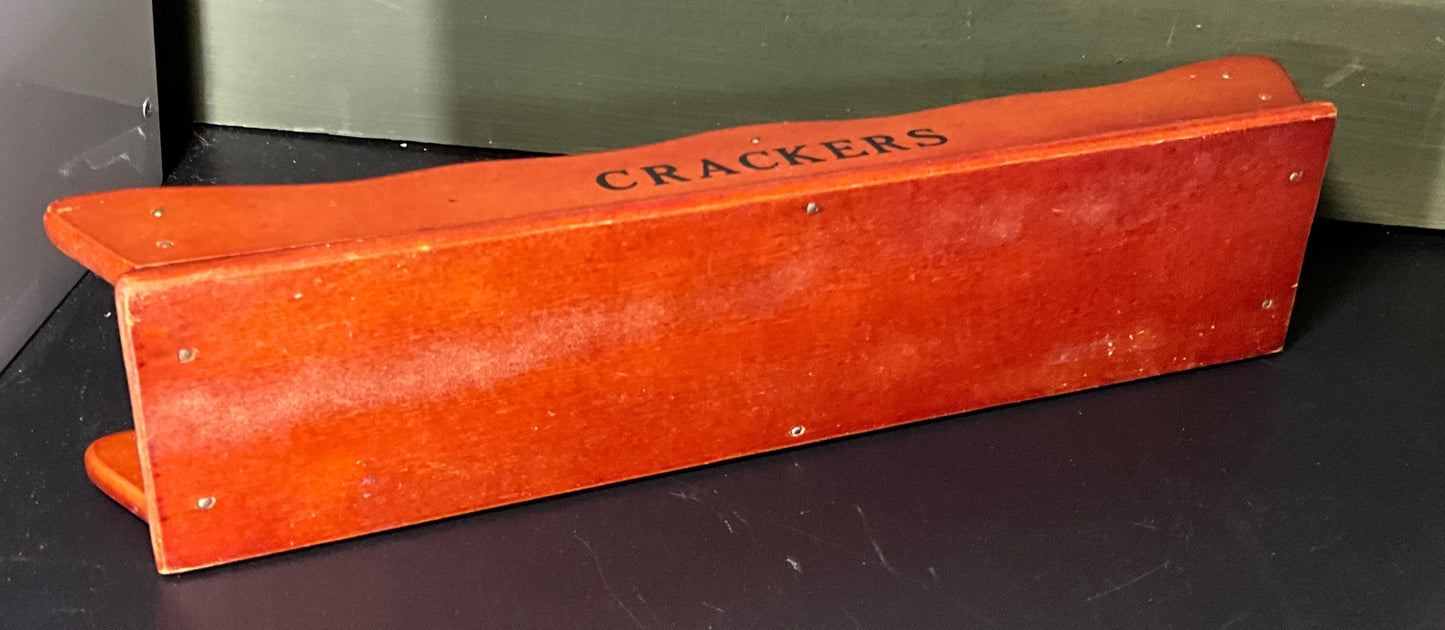 Charming cracker caddy divided wooden cracker serving tray vintage kitchen collectible