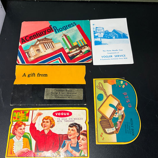 Amazing advertising sewing needle packs set of 5 vintage sewing notion collectibles