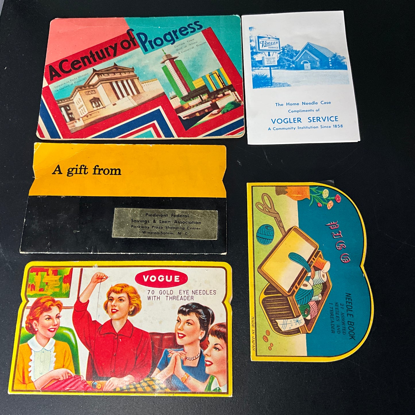 Amazing advertising sewing needle packs set of 5 vintage sewing notion collectibles