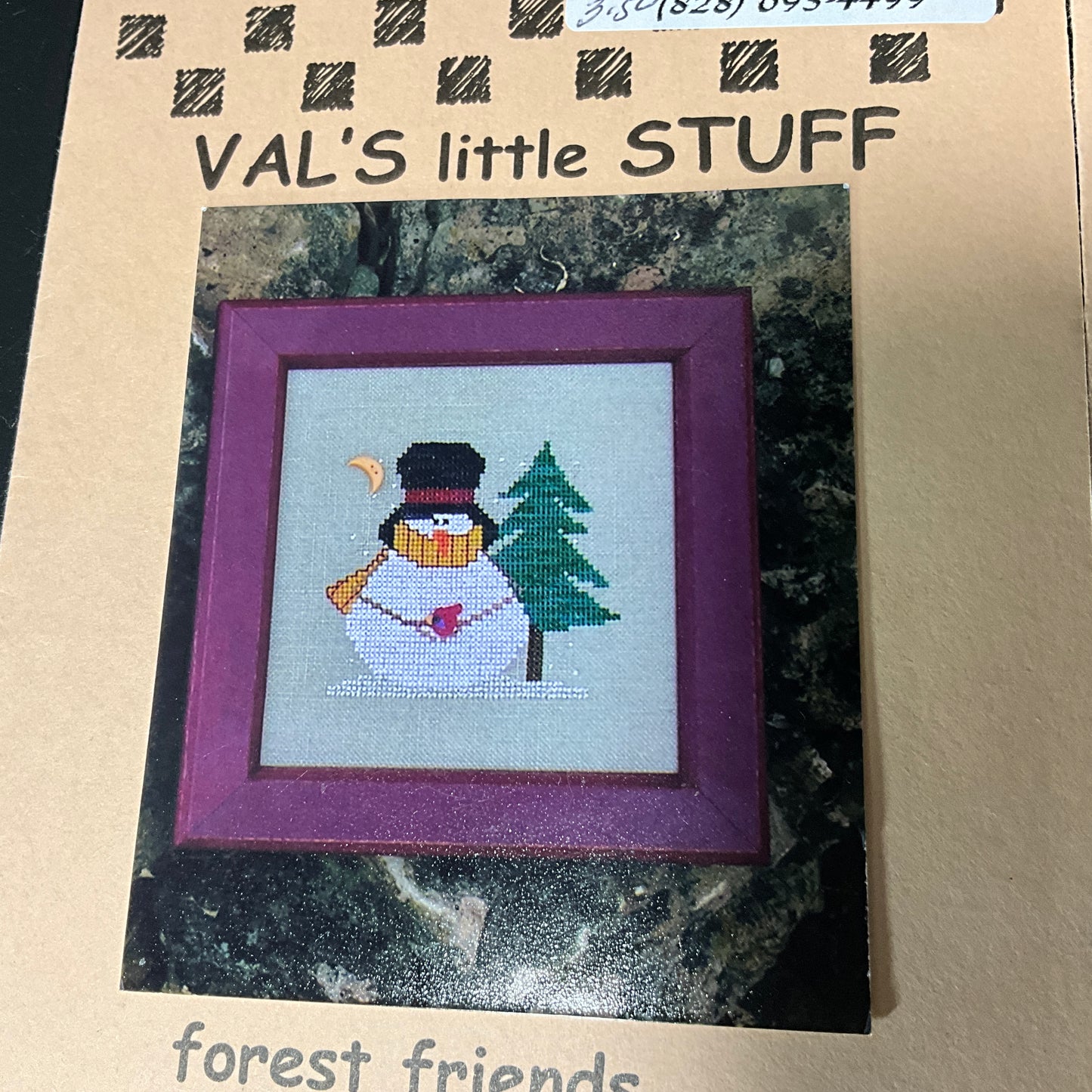 Val's little Stuff Snowman duo More Snow & Forest Friends counted cross stitch chart