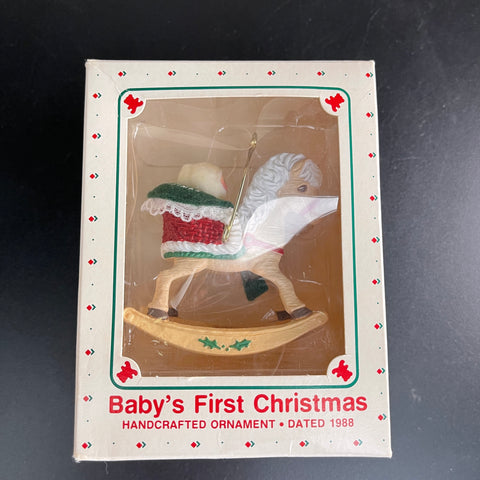 Hallmark Cards Baby's First Christmas vintage 1988 Keepsake Ornament