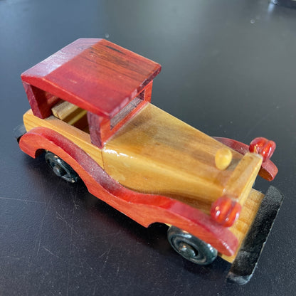 Antique automobile replica hand made wooden vintage collectible