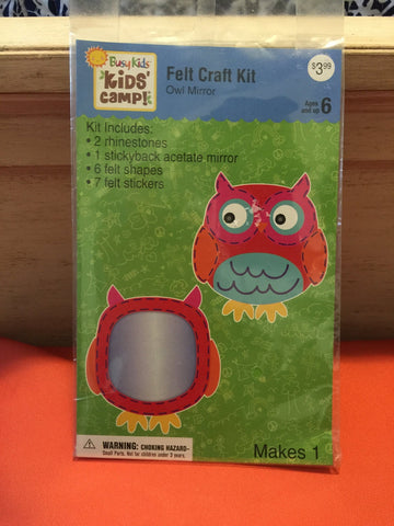 Owl Mirror felt craft project for kids by BusyKids Kids Camp